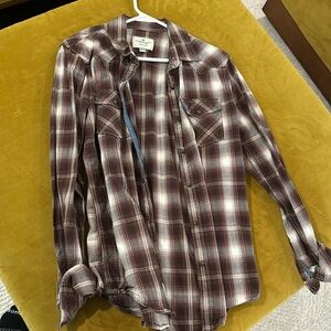 American eagle men's medium long sleeve casual shirt